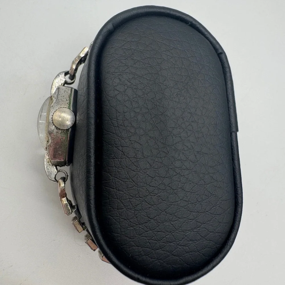 Vintage Andre Dior 17 Jewels Manual Wind Watch Silver Tone For Parts Repair